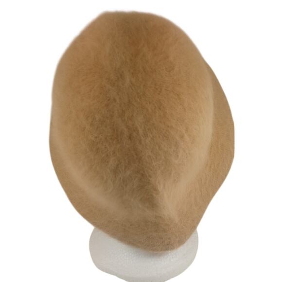 Vintage Disney RN 87429 Angora Blend Fuzzy Bucket Hat Tan 90s Y2K Streetwear - Picture 5 of 8